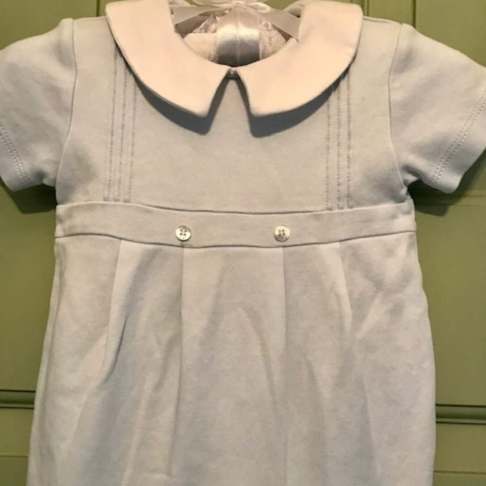 Beginnings by Paty 3-6M Boys Pleated Bubble w Pete